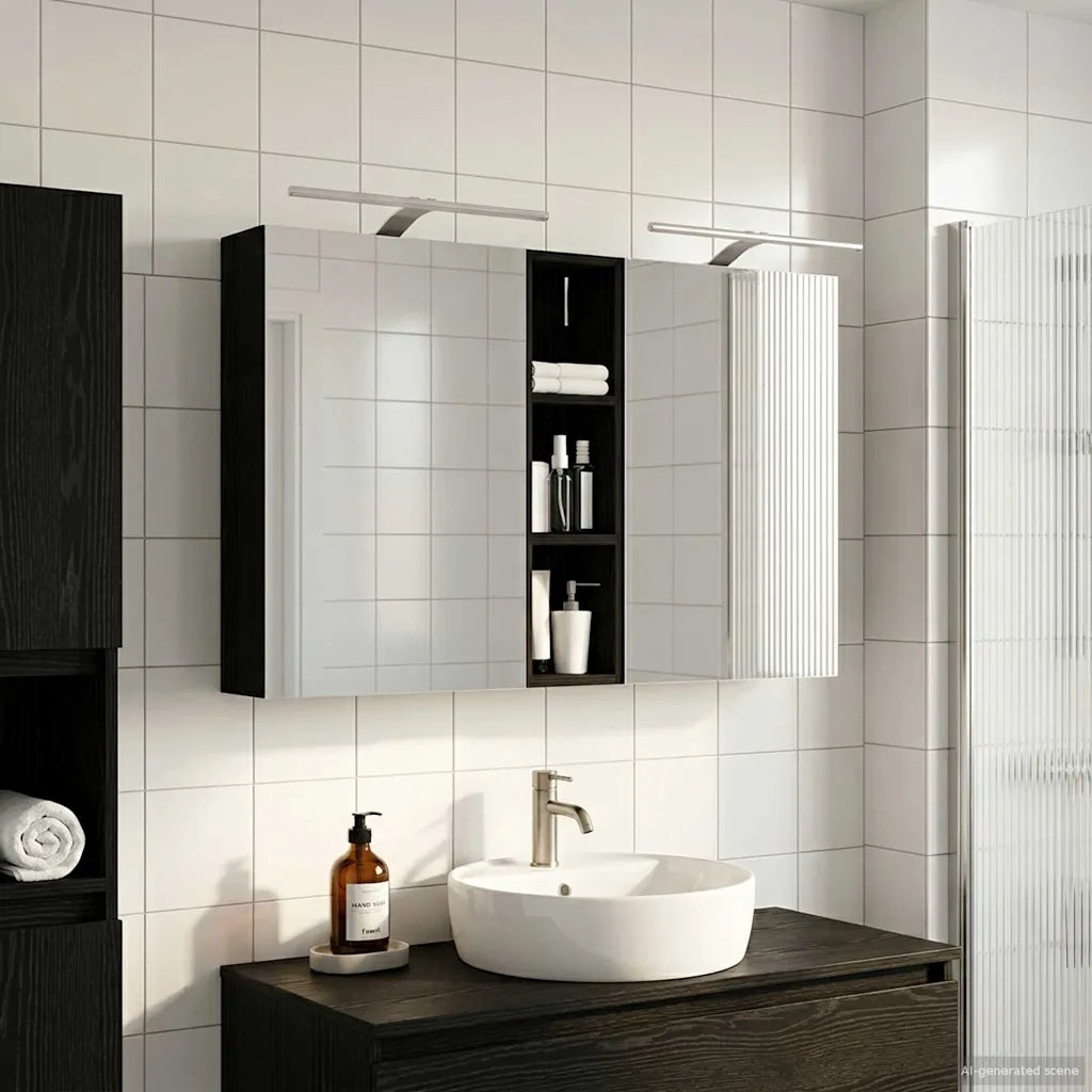 Set di Armadi da Bagno con lo scaffale 3 pcs 120 x 14,5 x 70 cm 3403753