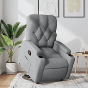 Poltrona Alzapersona Reclinabile Grigio Chiaro in Tessuto 3204710