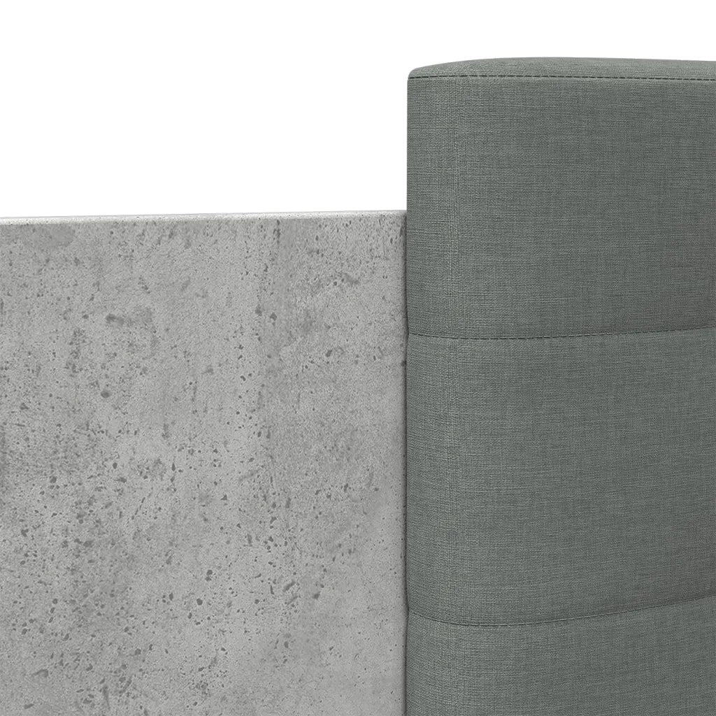 Giroletto con Testiera e LED Grigio Cemento 160x200 cm 3209999