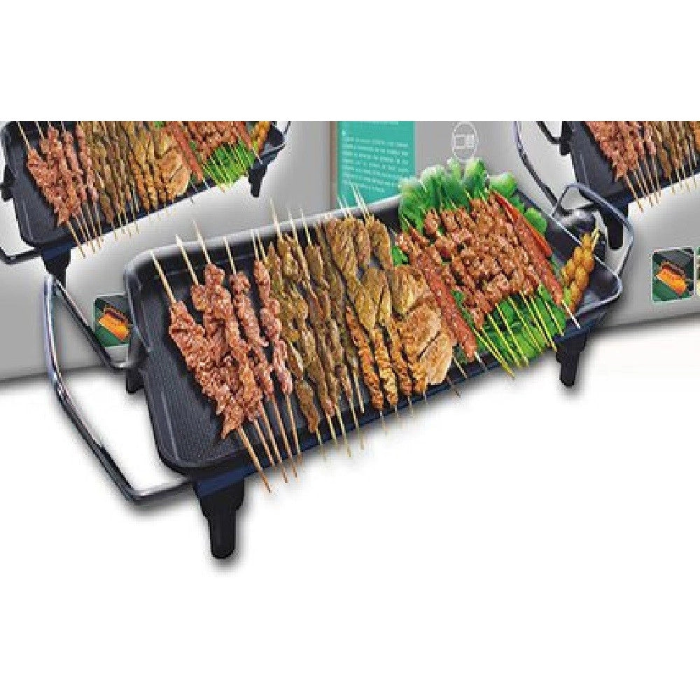Trade Shop - Piastra Griglia Elettrica Potenza 1400w Cucina Con 2 Piastre Di Cottura Tx-9995 -