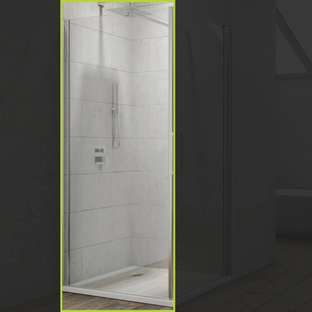 Lato fisso per box doccia porta battente swing cristallo temprato *** misure 77-80xh195 cm trasparente, confezione 1