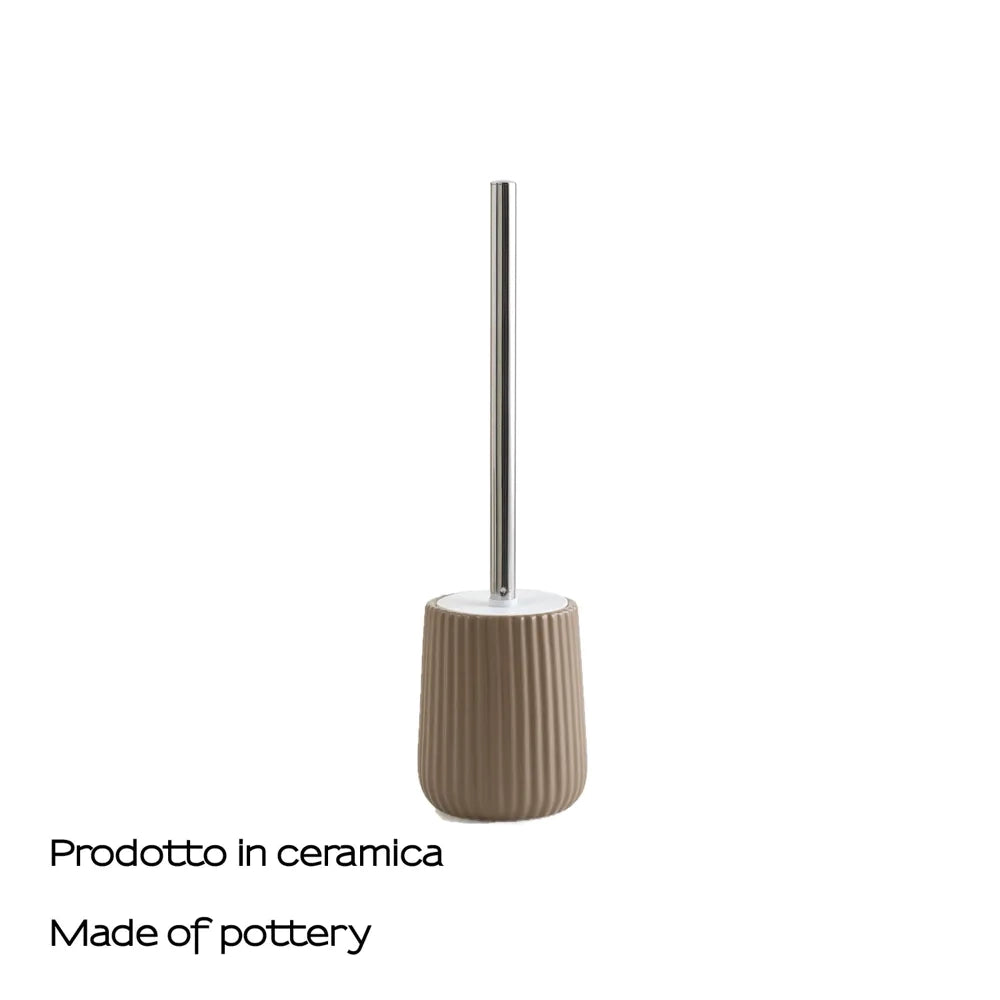 Portascopino Gedy in ceramica tortora | Marika