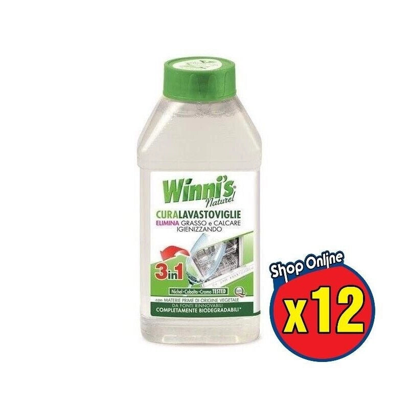 SET 12 WINNI'S NATUREL CURALAVASTOVIGLIE ELIMINA GRASSO E CALCARE 250 ML