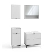 Vicco Set di mobili da bagno Bianco 4 parti