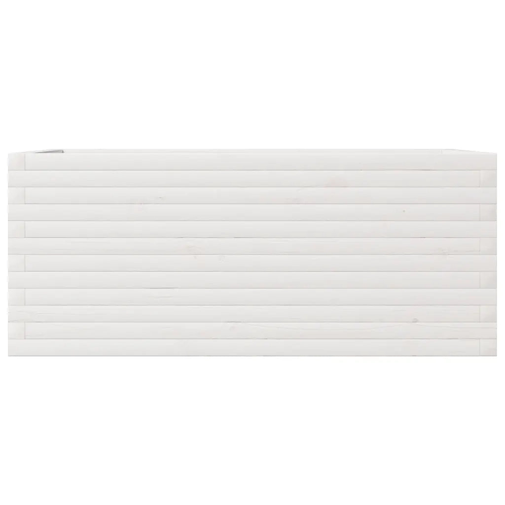 vidaXL Fioriera da Giardino Bianca 110x60x45,5 cm Legno Massello Pino
