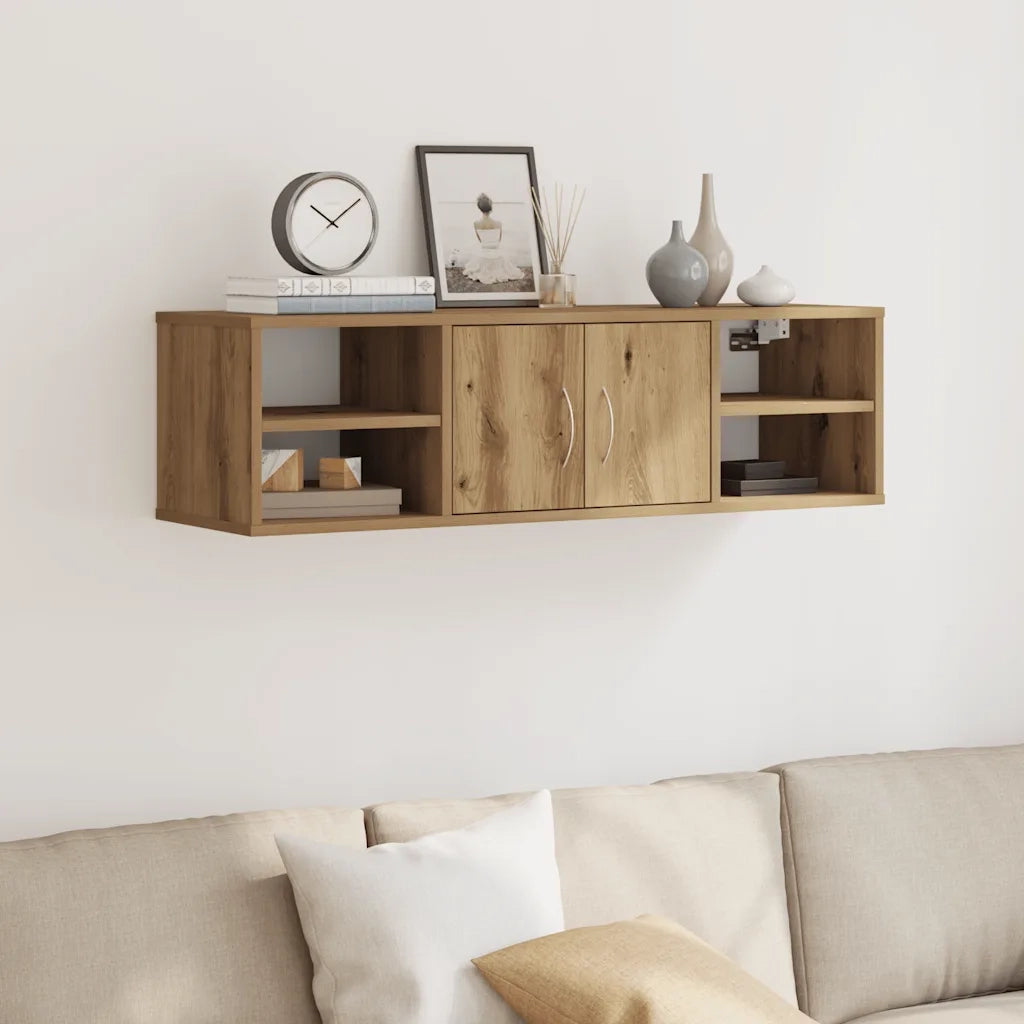Armadietto a Muro Rovere Artigianale 101x30x29 cm in Truciolato 856489