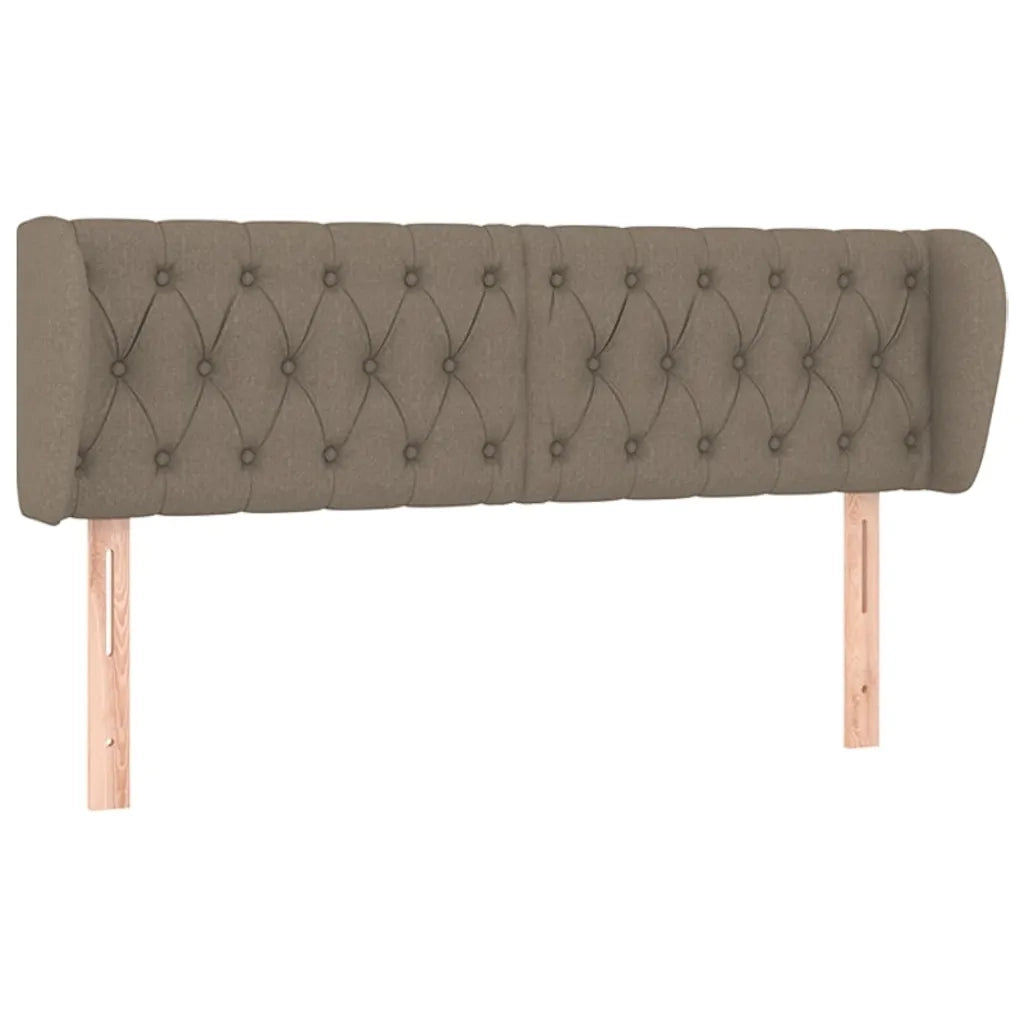 Testiera | Testata ad Orecchio Tortora 147x23x78/88 cm in Tessuto