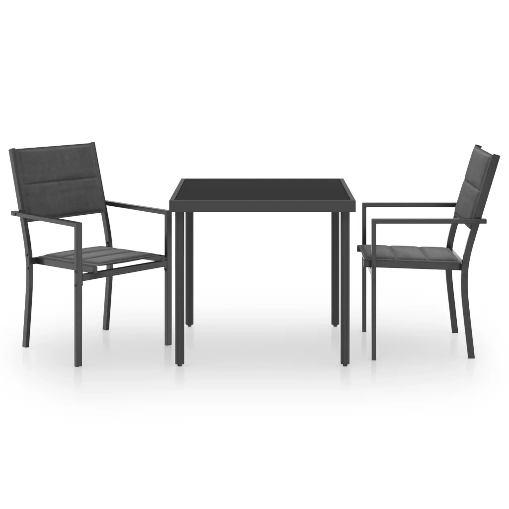 Set da Pranzo da Giardino 3 pz in Acciaio 3073531