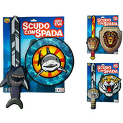 Trade Shop - Scudo Con Spada Modello Con Leone Tigre Oppure Squalo Gioco Per Bambini Di 3+ -