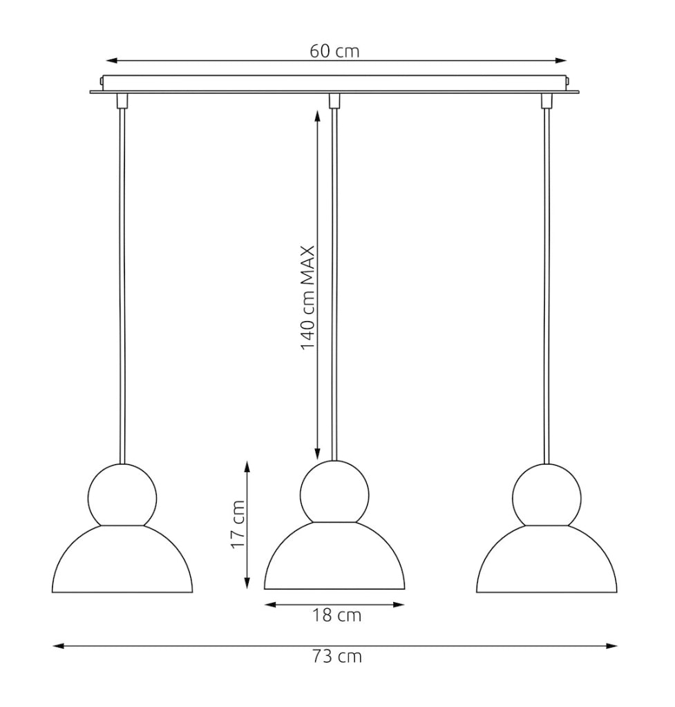 Lampada a soffitto KAKI beige in feltro Emibig
