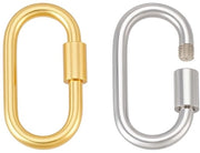 Schroefsluitingen in 925 Sterling Zilver - 2 pezzi - 15 x 8,5 mm - Chiusura a chiave - Accessori per gioielli - Manufatti - Molteplici applicazioni - Chiusura per gioielli