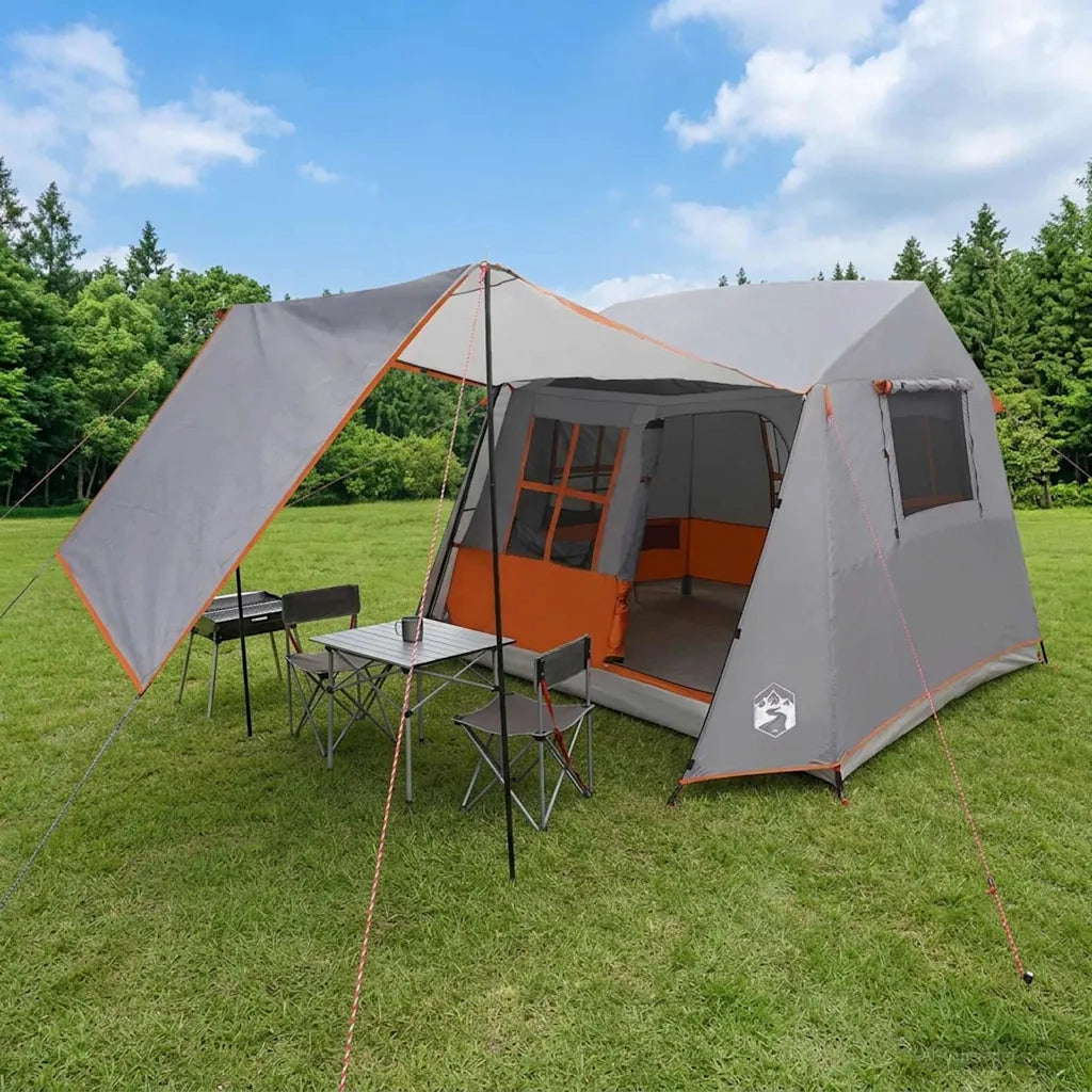 Tenda a tunnel Grigio e arancione 275 x 240 x 200 cm 42017432