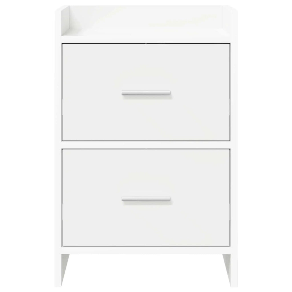 Comodini 2 pz Bianco 40 x 30 x 60 cm Legno ingegnerizzato 8010964