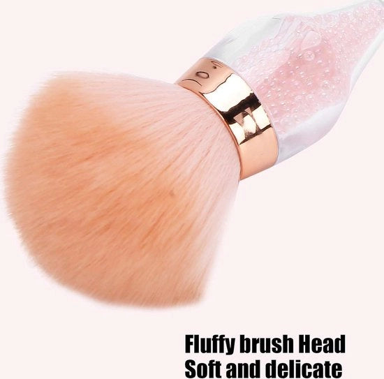 Set di pennelli per smaltare - materiale fibroso - testa di pennello in fibra e acrilico (rosa) - strumenti per la cura delle unghie .