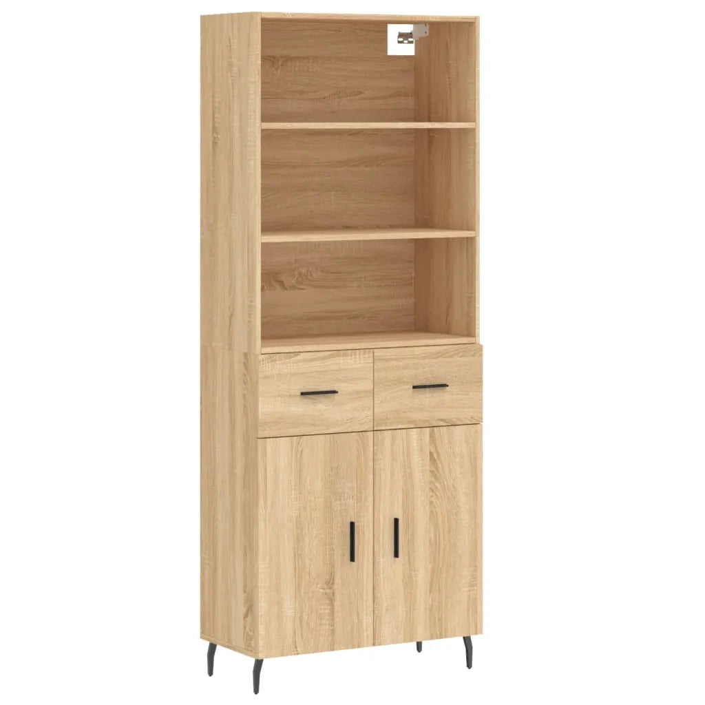vidaXL Credenza Rovere Sonoma 69,5x34x180 cm in Legno Multistrato