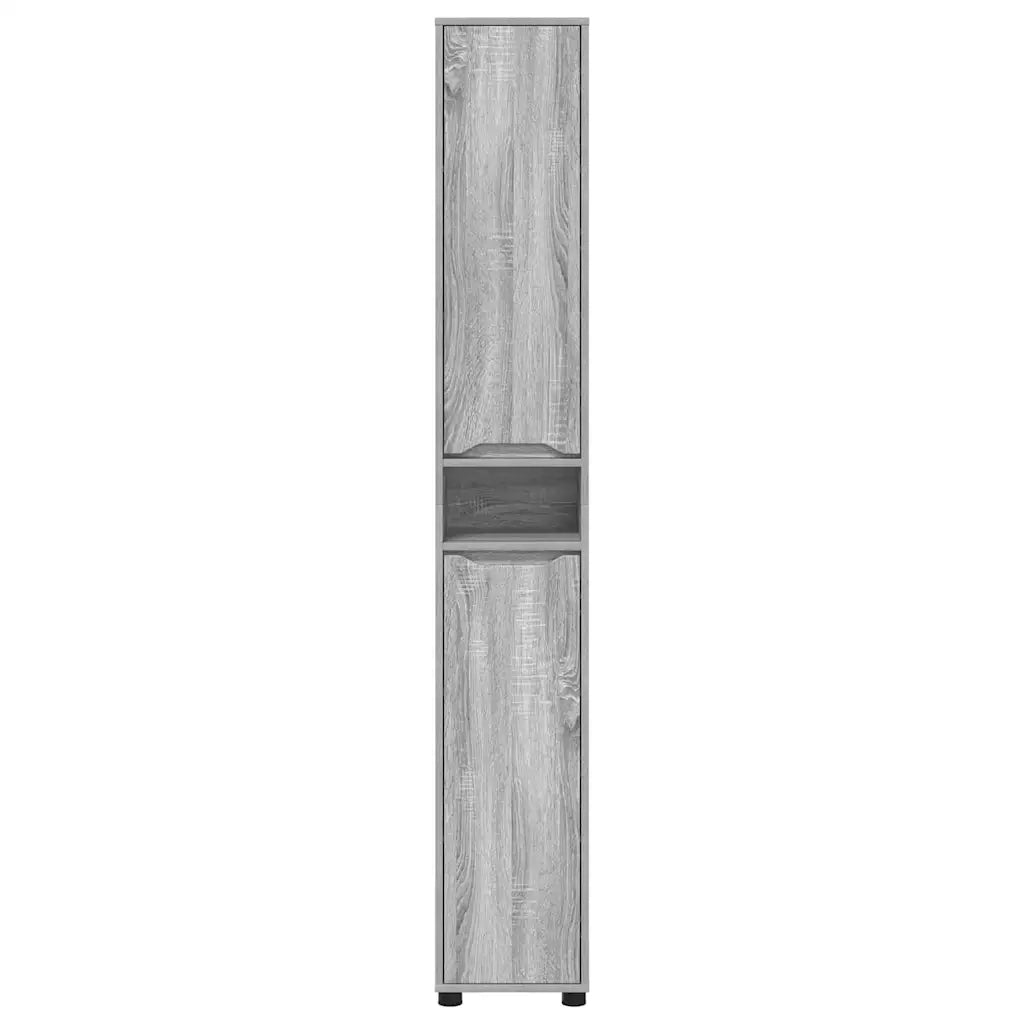 Mobile da Bagno con porta Grigio Sonoma 30,5 x 30 x 195 cm 888763