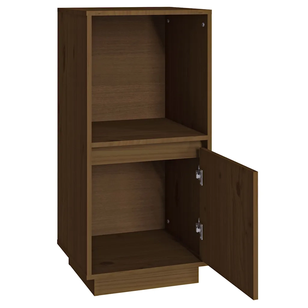 Credenza Marrone Ambrato 38x35x80 cm in Legno Massello di Pino 814347