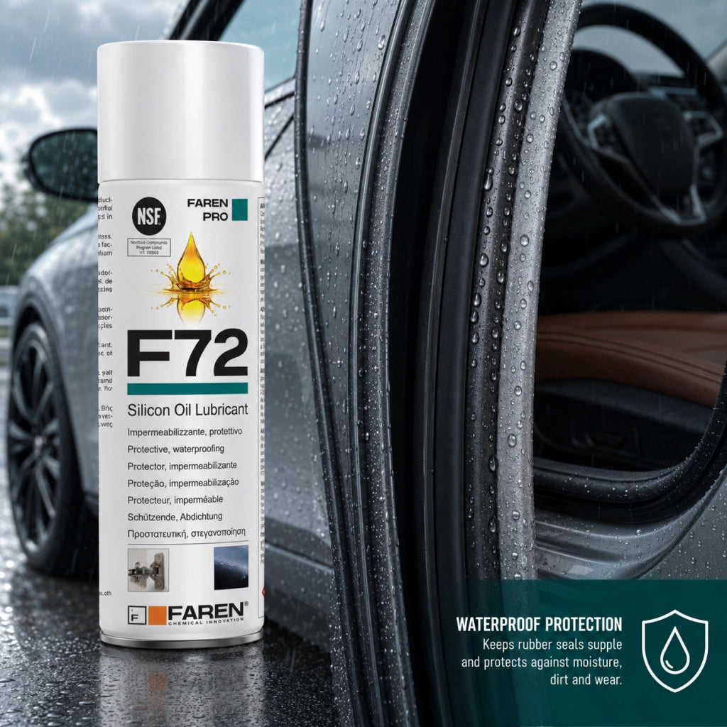 Faren f72 olio silicone spray 400ml lubrificante idrorepellente metalli 2 pezzi