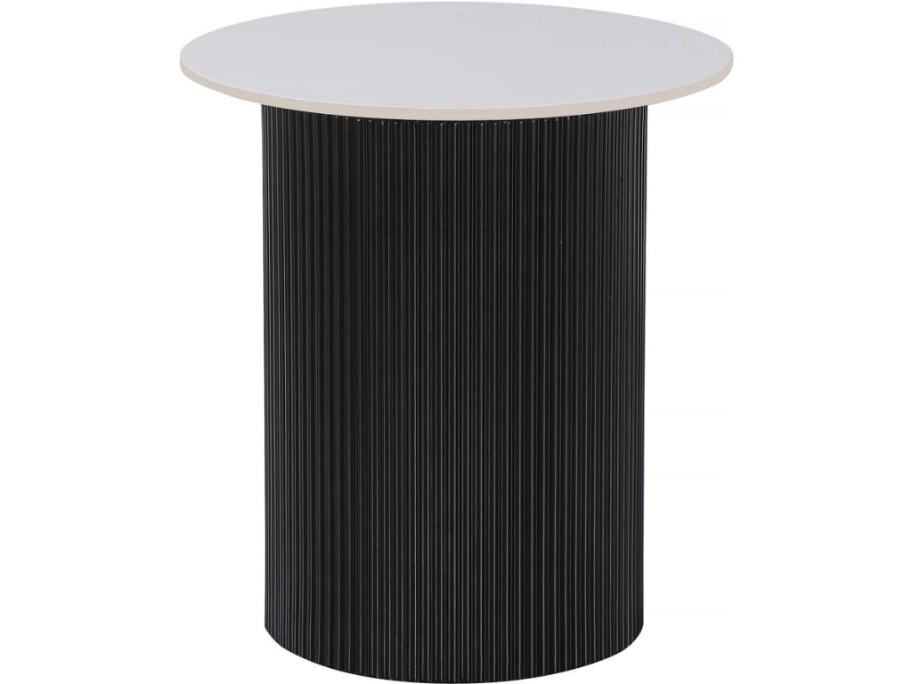Tavolino laterale in ceramica "Eclat", tavolino, comodino - 50 x 50 x 55 cm - Bianco