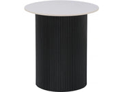 Tavolino laterale in ceramica "Eclat", tavolino, comodino - 50 x 50 x 55 cm - Bianco