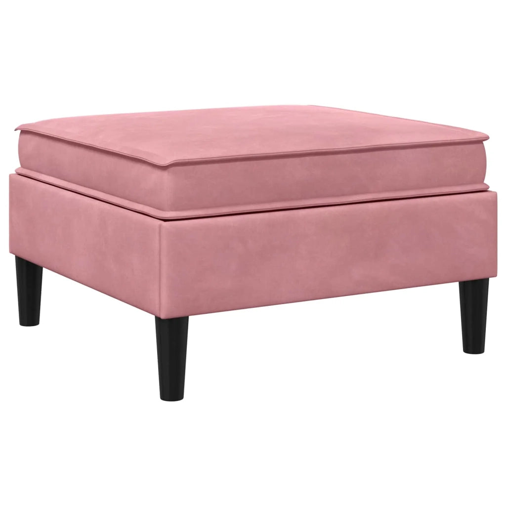 Pouf con Storage Rosa Velluto 42027136
