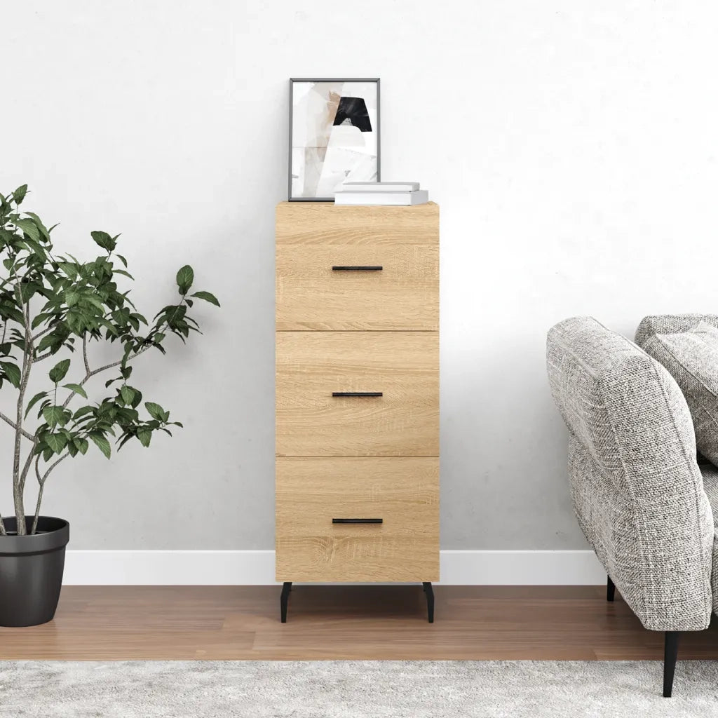 Credenza Rovere Sonoma 34,5x34x90 cm in Legno Multistratocod mxl 104392