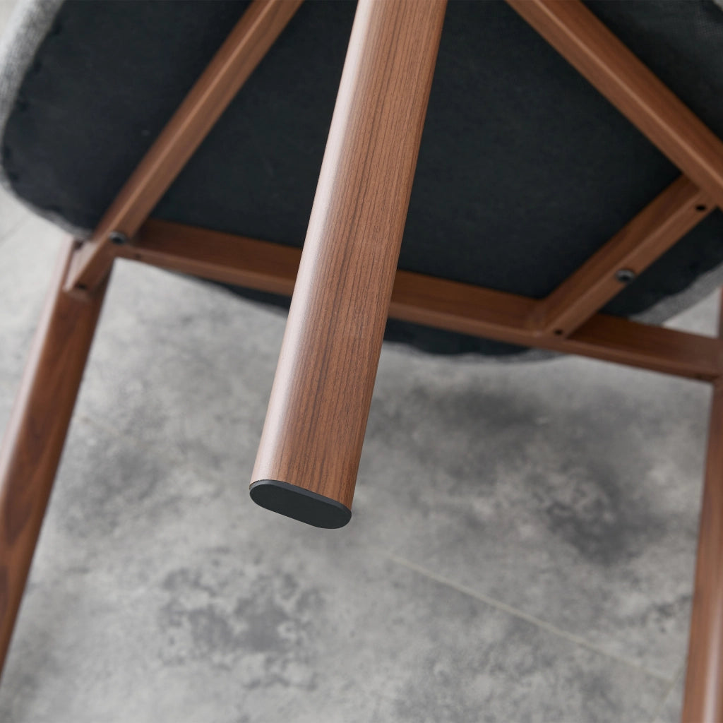 Set 2 Sedie da Pranzo in Tessuto ¨C Xylo ¨C Gambe in Metallo, Grigio
