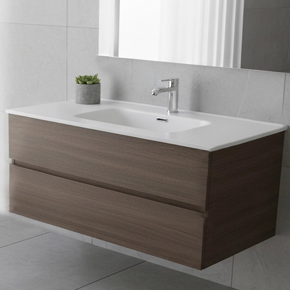 Lavabo da appoggio 1 vasca in ceramica per bagno bianco lucido 101x46,5 – Modello LAV9100S