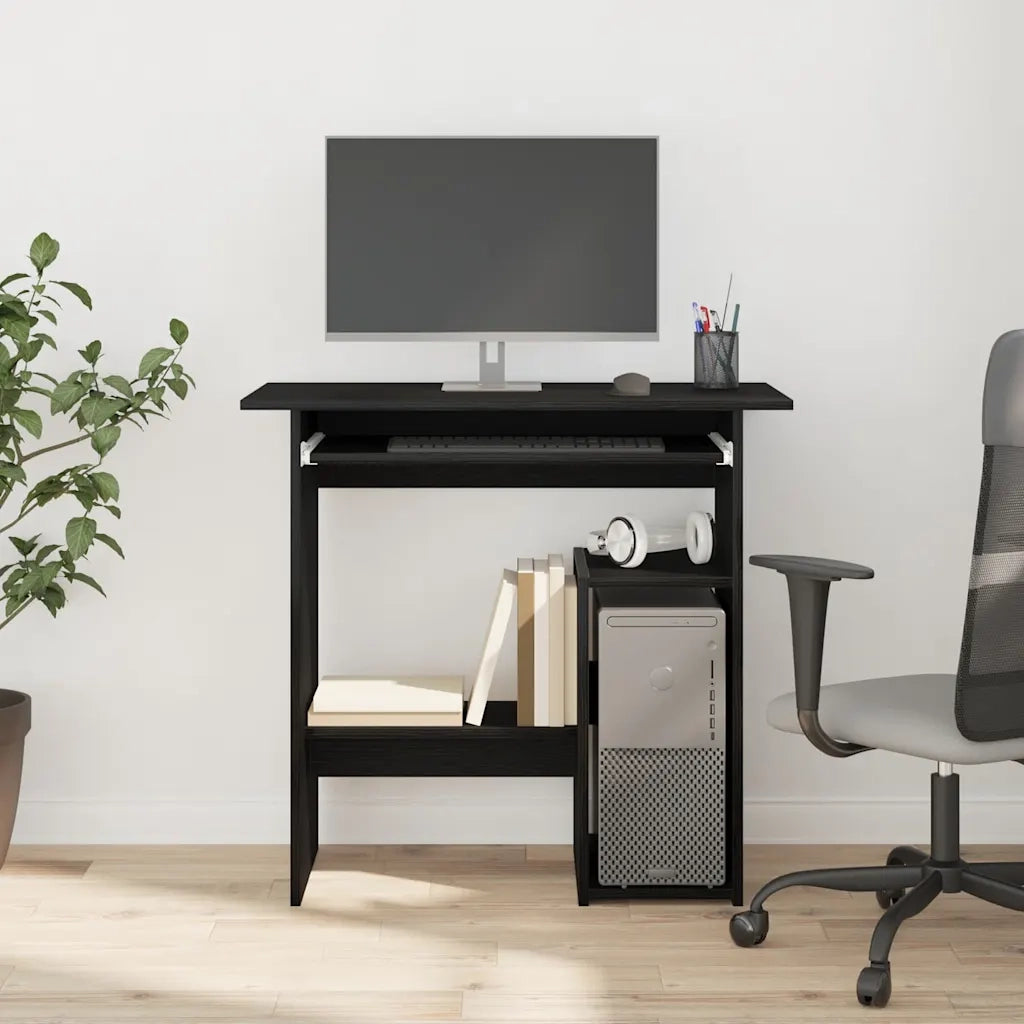 Scrivania Rovere Nero 80x45x74 cm in Legno Multistrato 862007