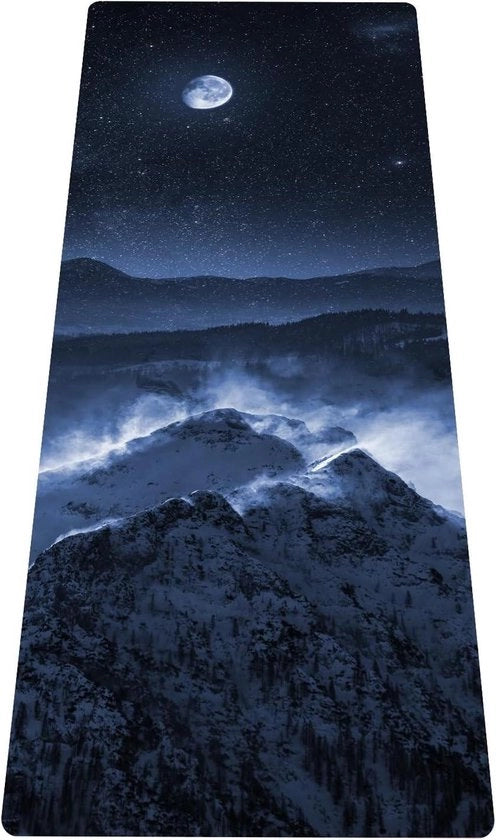 Mattoncino Yoga Portatile Mat 15mm Antiscivolo in Imitazione Pelle - 180x61 cm