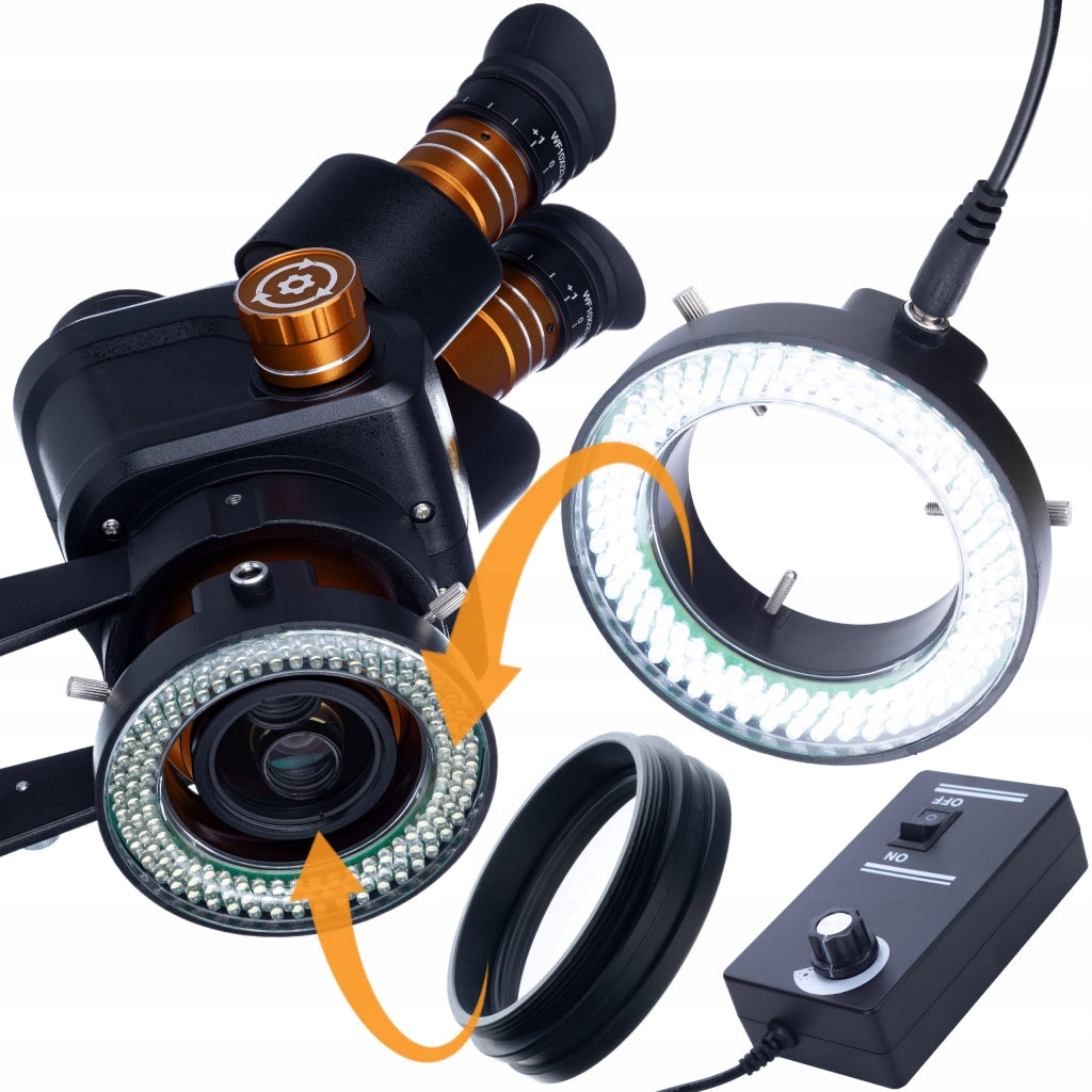 Set Microscopio Professionale Haumea PRO Black Series con Camera 4K USB-C e Illuminatore LED 144x – Zoom 6