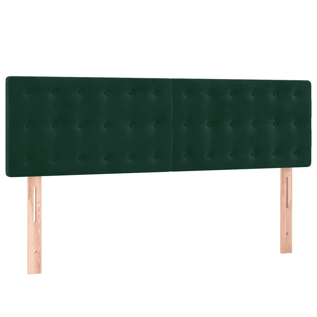 Giroletto a Molle con Materasso Verde Scuro 140x190 cm Velluto 3131198
