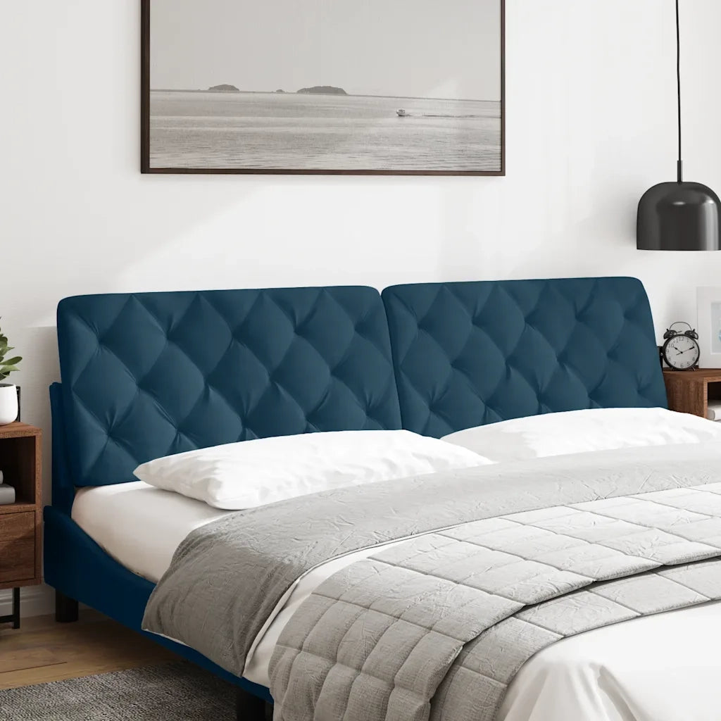 Cuscino Testiera Blu 200 cm in Velluto CFW2672450