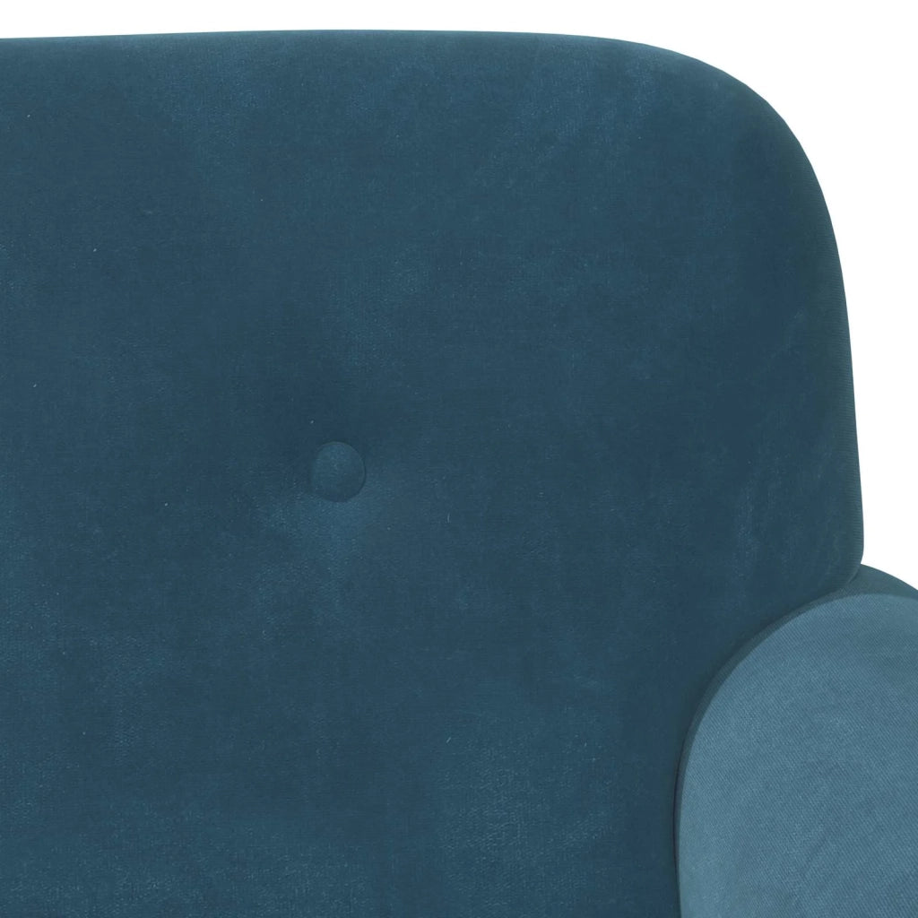 Loveseat con bottoni imbottiti Blu 120 x 66 x 78 cm Velluto 42041837