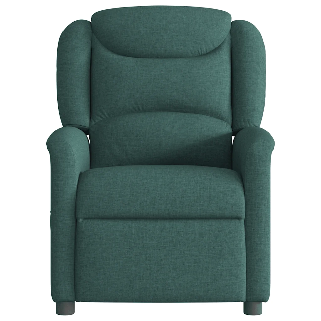 Poltrona Massaggiante Reclinabile Elettrica Verde Scuro Tessuto 3303190