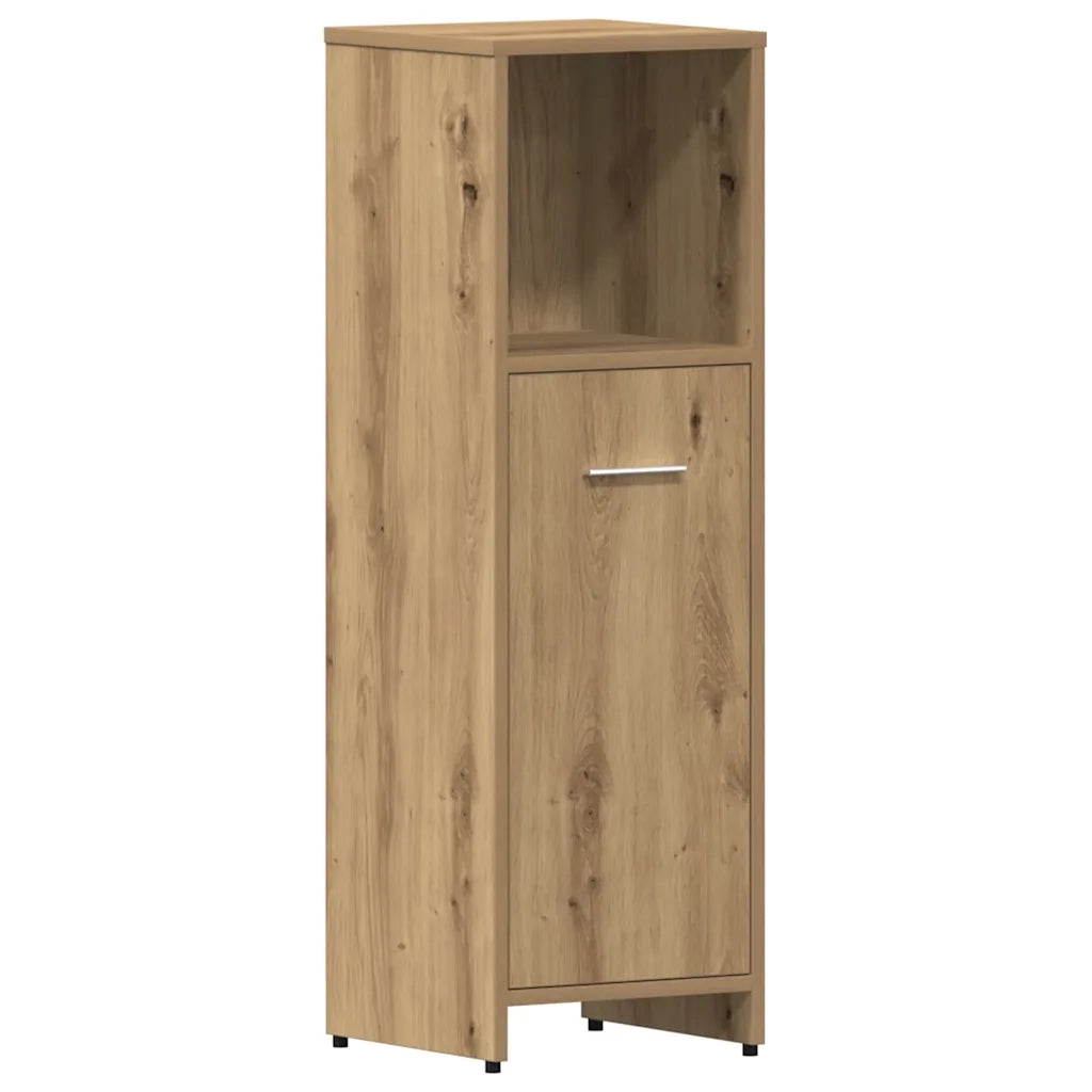 Set Mobili da Bagno 4 pz Rovere Artigianale Legno Multistrato