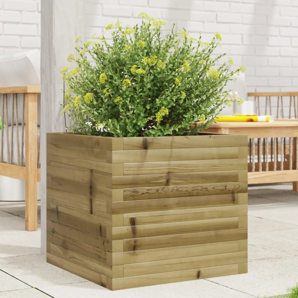 Fioriera da Giardino-Vaso da Esterno 50x50x45,5 cm in Legno di Pino Impregnato