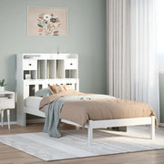 Letto Libreria senza Materasso Bianca 90x200 cm Legno di Pino 3322336
