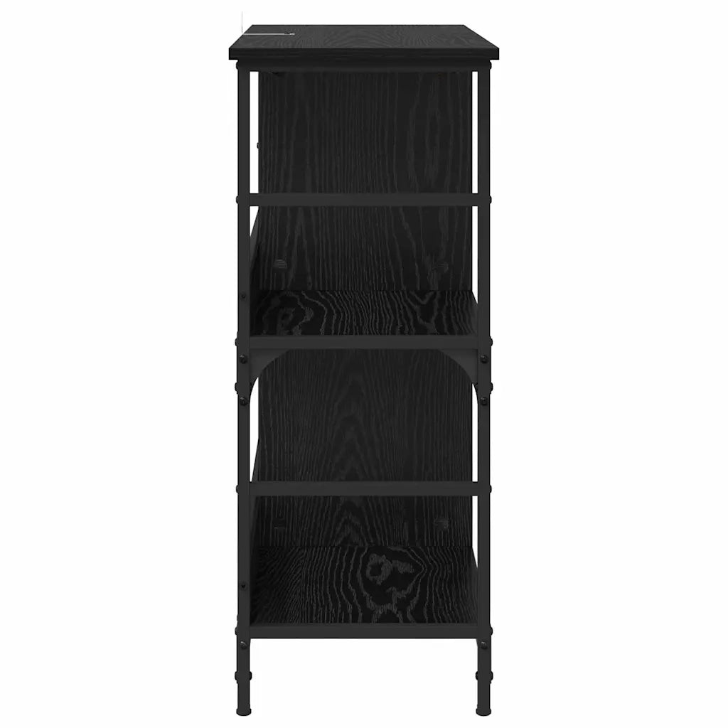 Libreria-Scaffale per Libri-Mobile di Stoccaggio Rovere nero 78.5 x 33 x 82 cm Legno multistrato