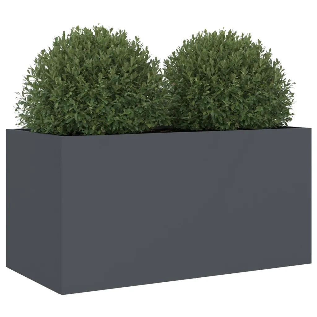 Fioriera Antracite 62x30x29 cm in Acciaio 841591