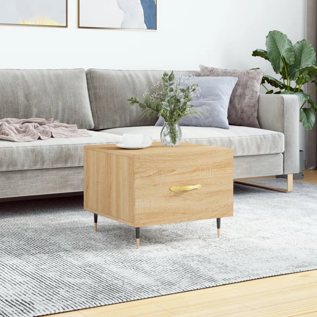 Tavolino da Salotto Rovere Sonoma 50x50x40 cm Legno Multistrato 829354