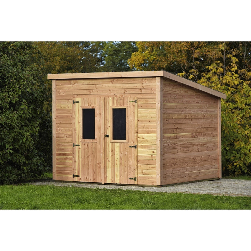 Casetta da giardino in legno 280x280 cm – Spessore pareti 28 mm – Legno Douglas e tetto acciaio – DAN3030.02 Foresta