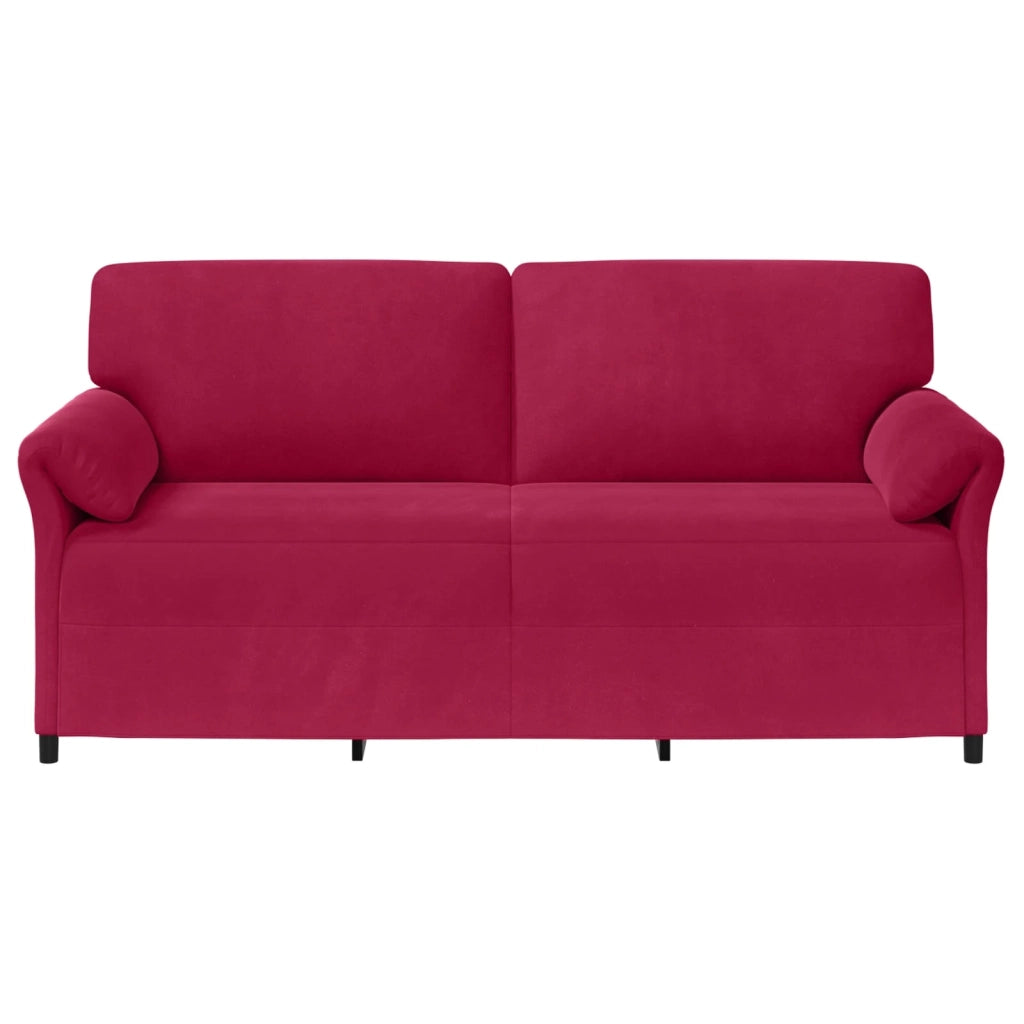 Divano 3-Persone Rosso Vino 198 x 83 x 95 cm Velluto