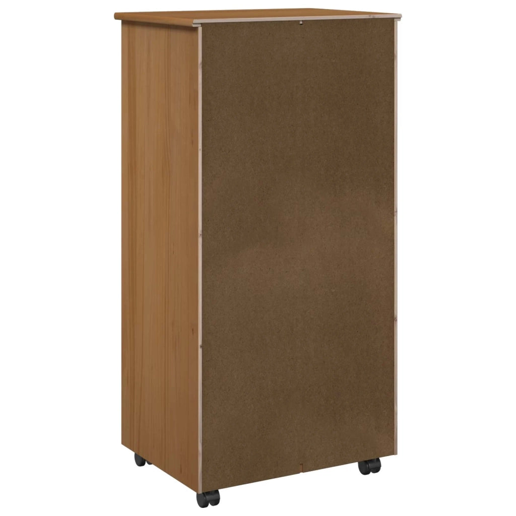 Mobile con Ruote con ruota Marrone miele 53 x 39 x 103 cm 42028368
