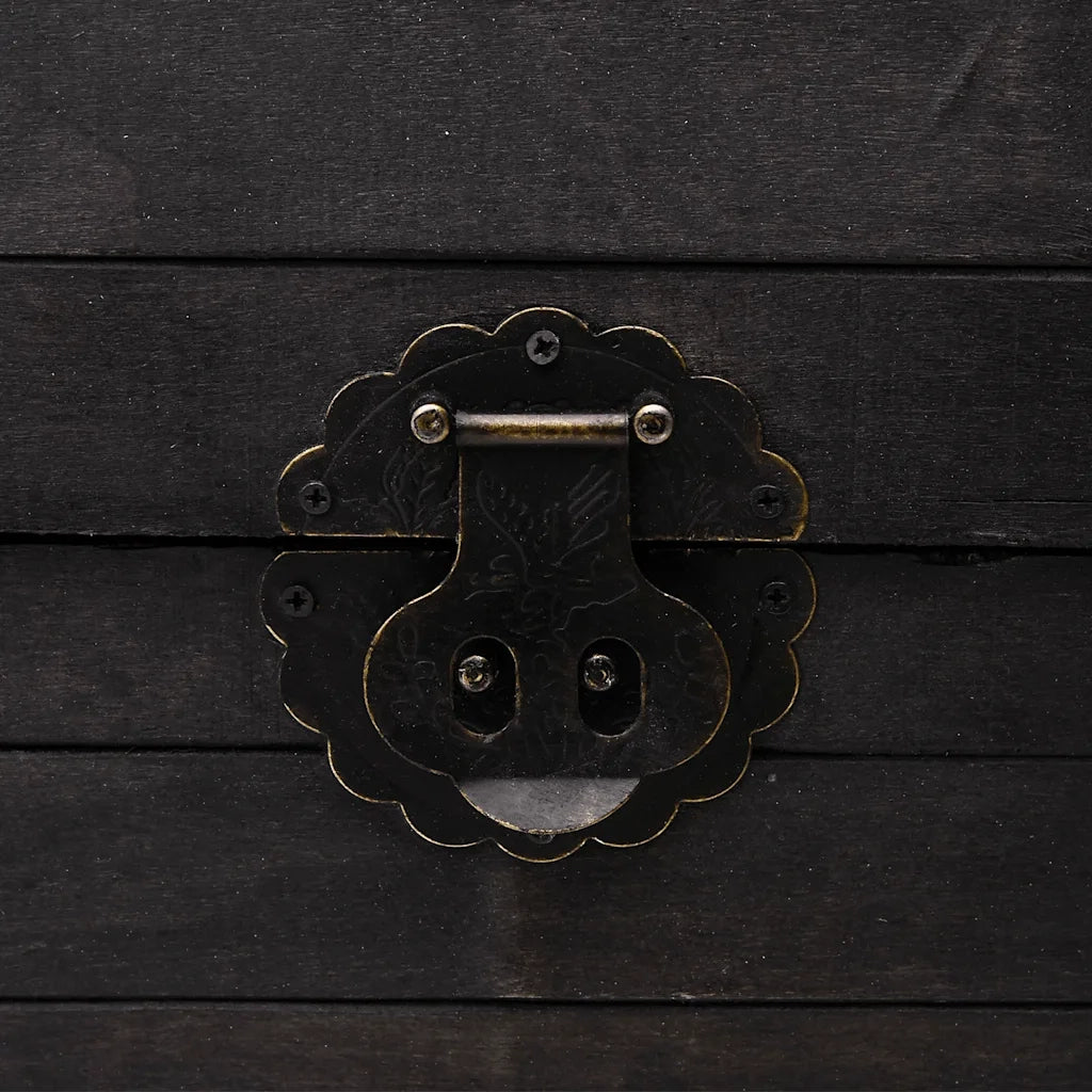 Baule in Legno Massello Stile Vintage 120x30x40 cm 245801