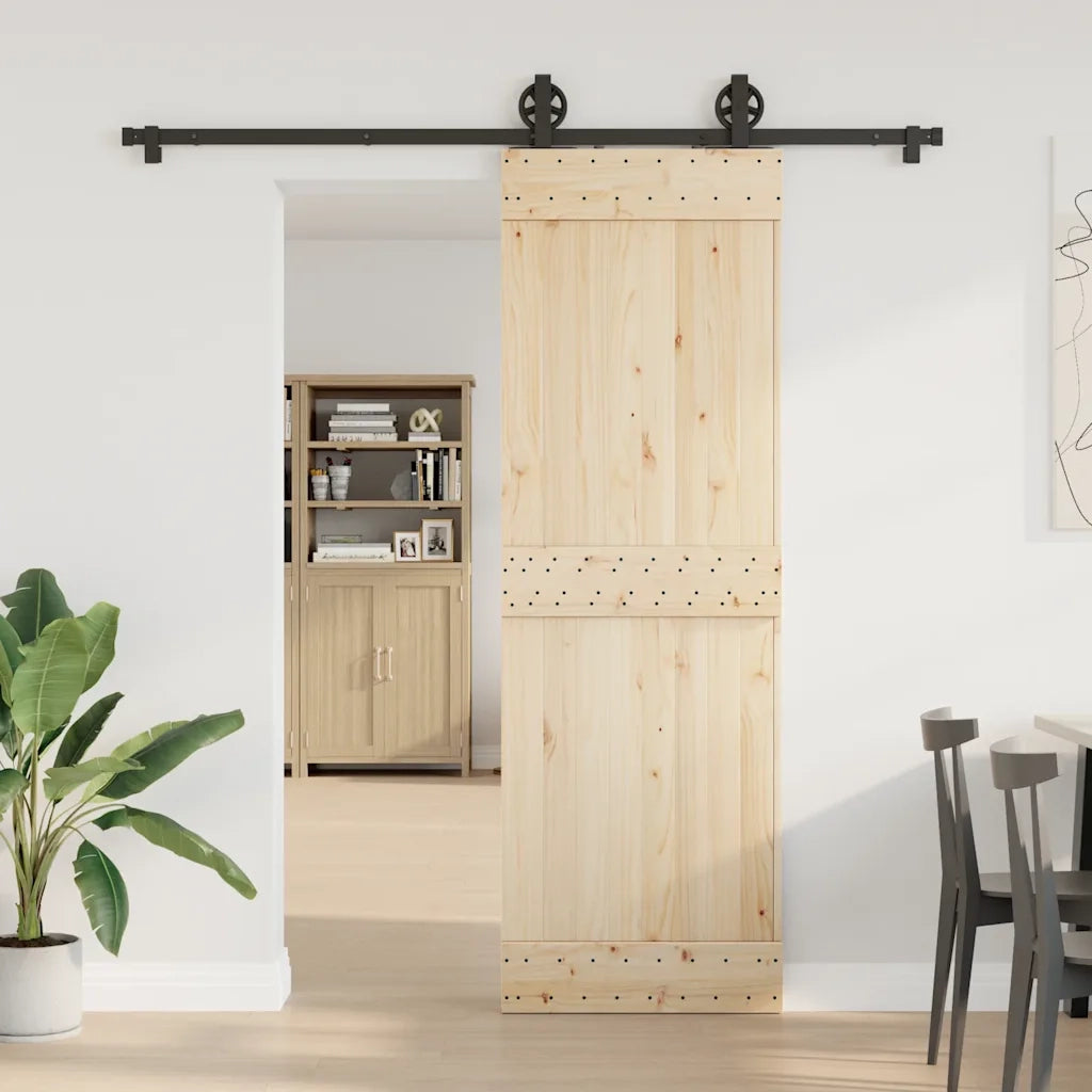 Kit di Binari per Porte Scorrevoli 200 cm Acciaio Nero CFW6747358