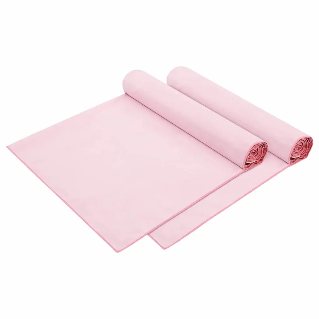 Asciugamani per lettino 2 pz | Teli per bagno Rosa 210 x 75 cm