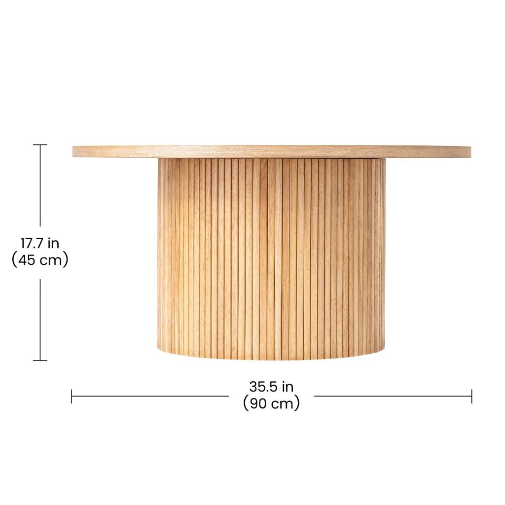 Tavolino da caff¨¨ in legno massello rotondo - Zephmum