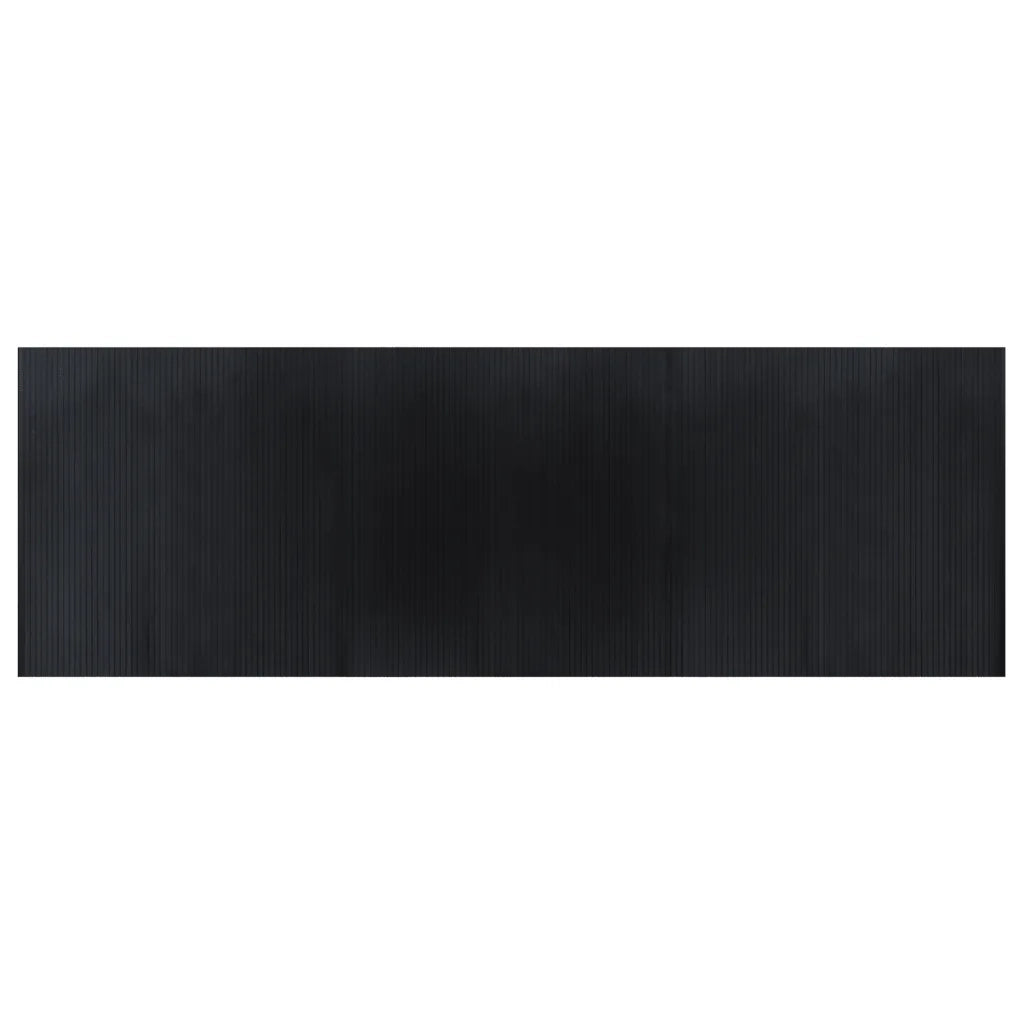 Tappeto Rettangolare Nero 100x300 cm in BambÃ¹