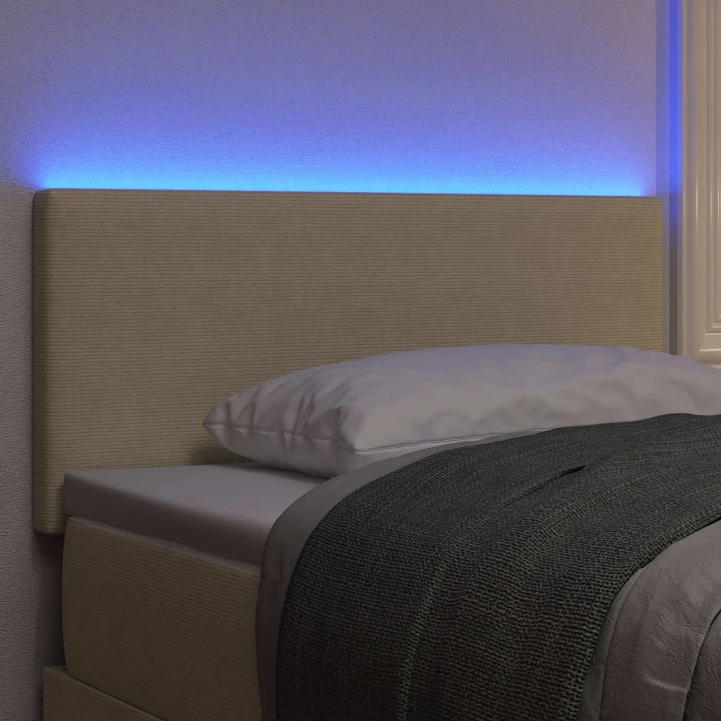 Testiera | Testata LED con Testiera | Testata Grigio Verde 80 cm Tessuto in Cords